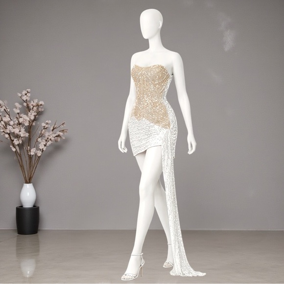 Banjul Strapless Crystal & Sequin Dress - Picture 15 of 16